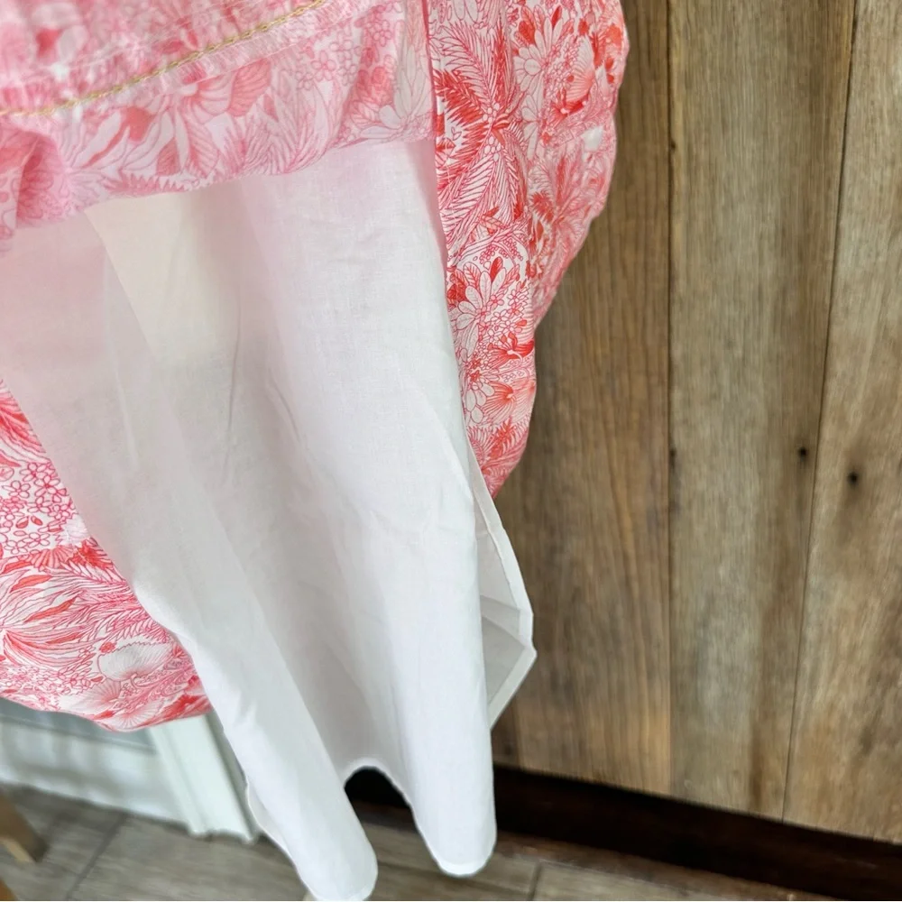 Tommy Bahama Petit Palma Balloon Sleeve Short Dress Paradise Pink Small NWT NEW - Picture 10 of 14